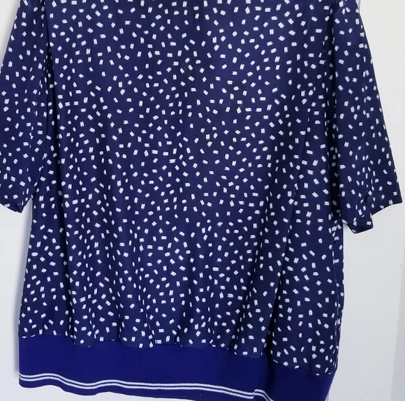 Women's Polka Dot Skirt Set Blue & White  Size 24W - Picture 5 of 8